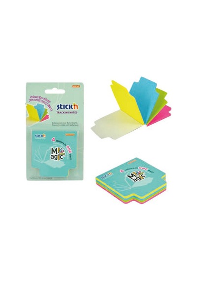 Hopax Stickn 70X70 Mm Magic 4 Neon Yapışkanlı Not Kağıdı 100 Yapr