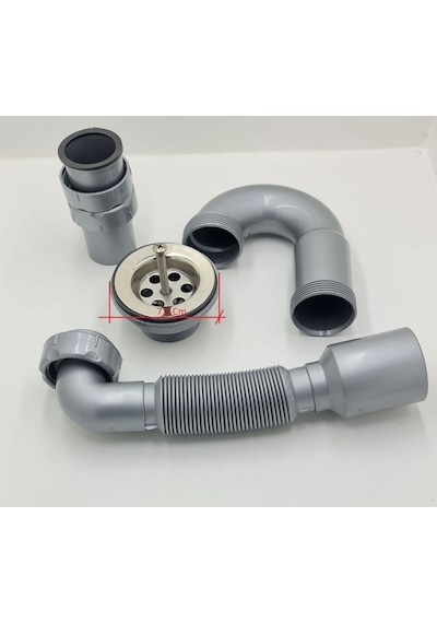 Donau Lavabo Eviye Sifonu S Tipi Körüklü Ø40 - 50 Mm Çıkışlı