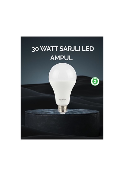 Şarjlı Led Ampul 30 Watt Soğuk Beyaz - Karbul9471-4796 Renkli Renkli