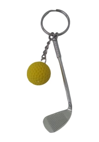 5dm-gerçekçi Golf Tasarımlı Şık Anahtarlık Kolye Çanta Süsü Golf Keychain - Sarı Renk