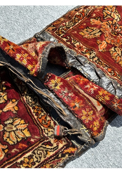 Burak Halı El Dokuma Antika Derili Heybe Kök Boya Kilitli 47 x 114