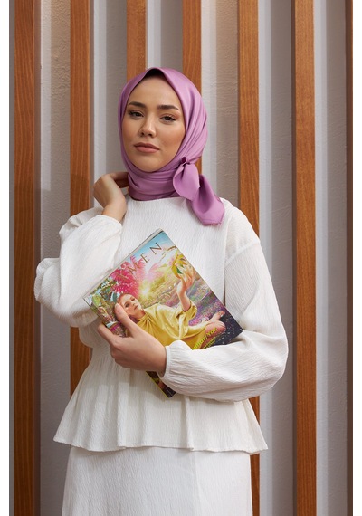 Silk Home Düz Renk Twill Eşarp Leylak