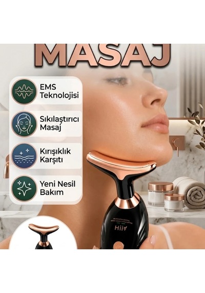 Yüz Ve Boyun Masaj Cihazı Ultrasonik Titreşimli Sıkılaştırıcı Bakım