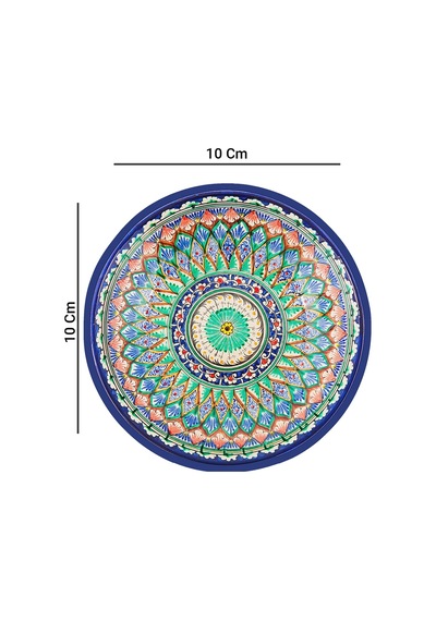 Valerine Life Özbek Papatya Desenli Yıkanabilir Kaydırmaz Ofis Çay Ve Fincan Bardak Altlığı 10x10cm 6 Adet Siyah