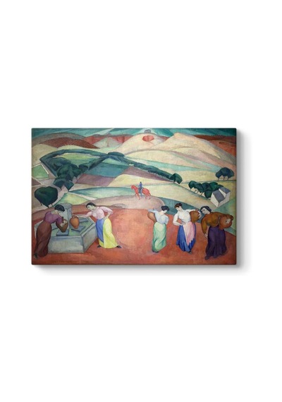 Ayrex Rivera - At The Fountain Of Toledo Tablosu - 90x60cm