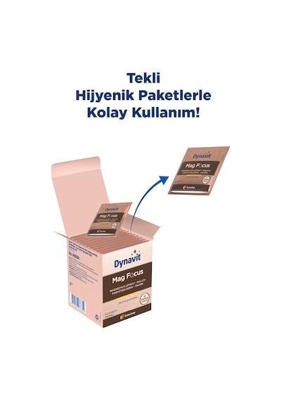 Dynavit Mag Focus 15 Çiğneme Tab - Magnezyum Malat & Sitrat, Fosfotidilserin, B6 & B12 Vitamini - Odaklanma
