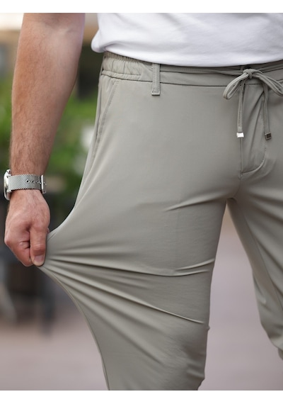 Ultra Hafif İnce Esnek Slim Fit Jogger Çağla Yeşil