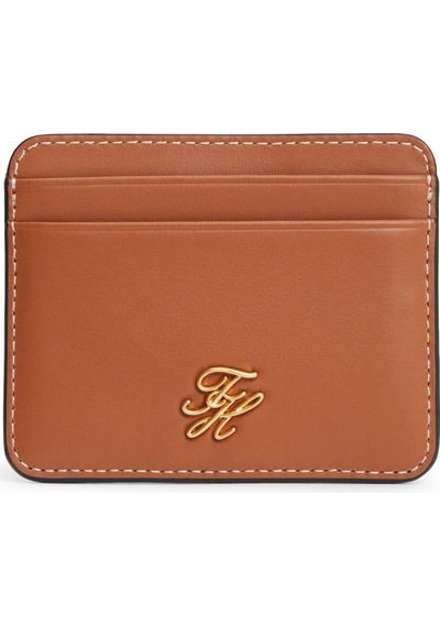 Th Scrıpt Leather Cc Holder Çok Renkli