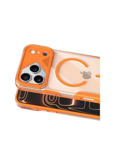 Joko Apple iPhone Uyumlu 17 Pro Max Zinko Magsafe Kapak -  Turuncu
