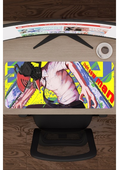 Chainsaw Man Anime V3 - 70x30 Xl Gaming Kauçuk Kaymaz Taban Mouse Pad Fare Altlığı