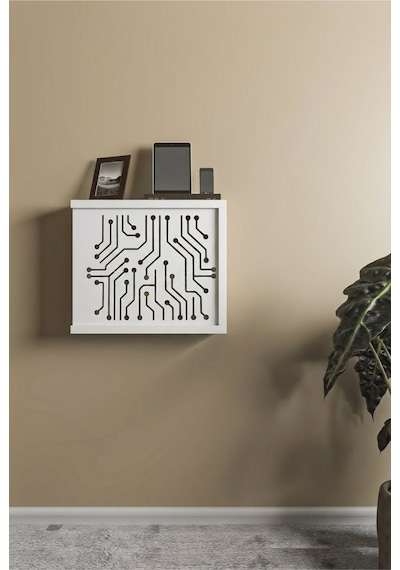 Wifi-modem Devre Kapak Saklama Kutusu Bilgisayar Kablo Priz Beyaz