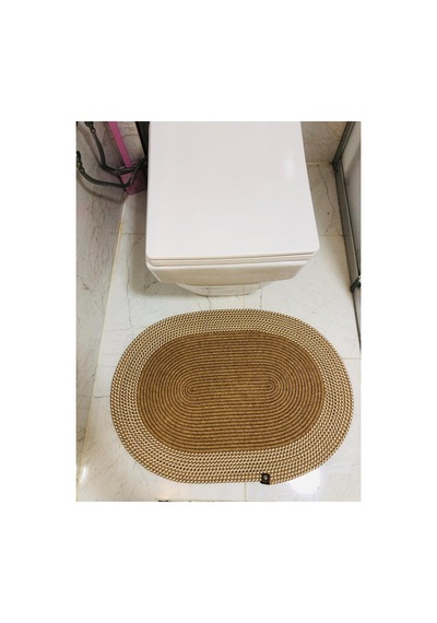 Jüt,hasır,tek Li,banyo Paspası,bohem Tarzı Banyo Takımı, Paspas/40x60 Hasırkrem Hasırkrem