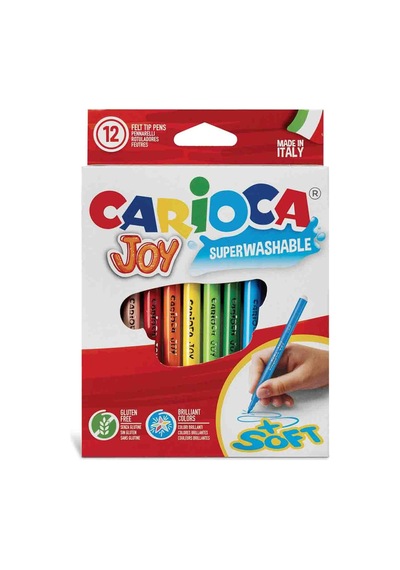 3 Adet Carioca Joy Süper Yıkanabilir Keçeli Boya Kalemi 12'li