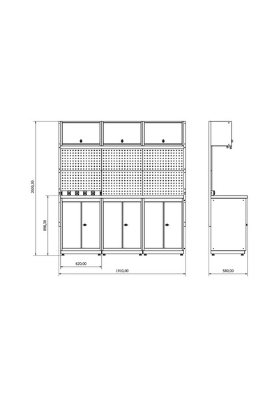 1.8 Metre Modüler Çalışma Tezgahı İe.36.18.07