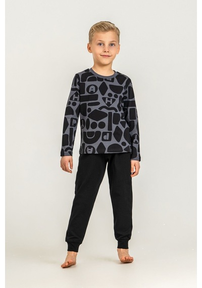 Rolypoly Erkek Çocuk Gri Uzun Kol Pijama Takım Rp3869-c-v1 Rp3869-c-v1