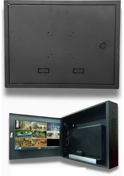 Fury Dvr Pano/box Nvr Cctv Rack Kabinet Ve Monitör Koruma Kutusu 1u 19 '' W 45 H 35 D 10 Antrasit