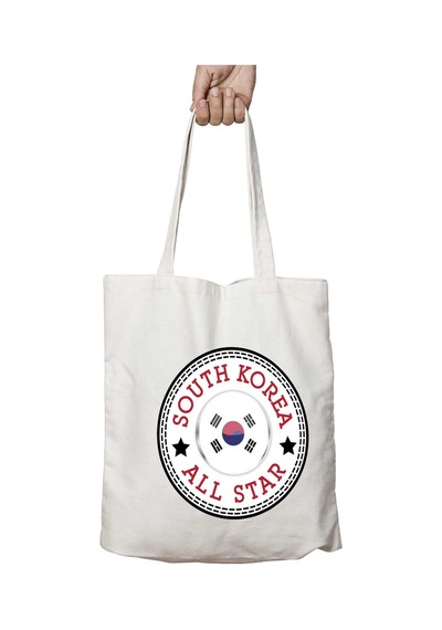 Art Hediye South Korea All Star İki Taraf Kalıcı Yıkanabilir Okul Plaj Omuz Bez Çanta Çok Renkli