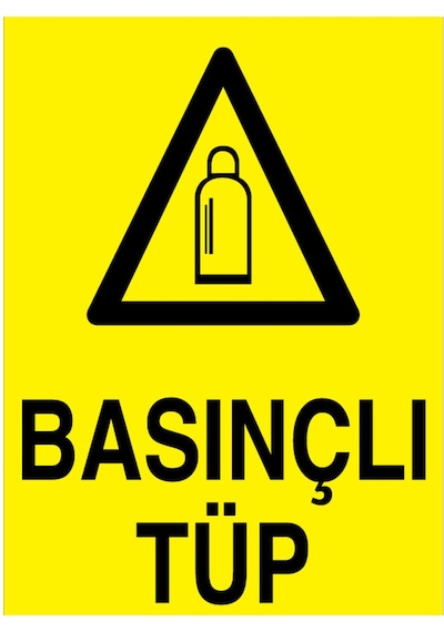 Basınçlı Tüp Uyarı Tabelası - 35x50 Foreks - Tü3