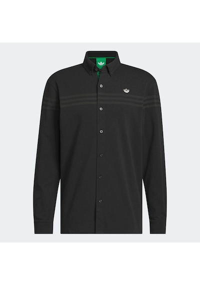Adidas Originals Twistknit Erkek Siyah Uzun Kollu Polo Tişört Kr5432