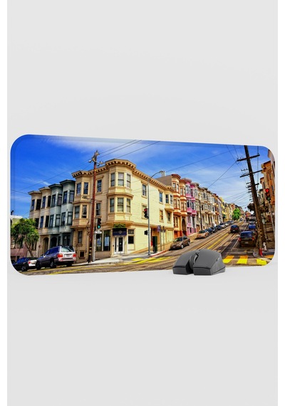 San Francisco Kaliforniya Abd 2 V1 70x30 Xl Gaming Kauçuk Kaymaz Taban Mouse Pad Fare Altlığı