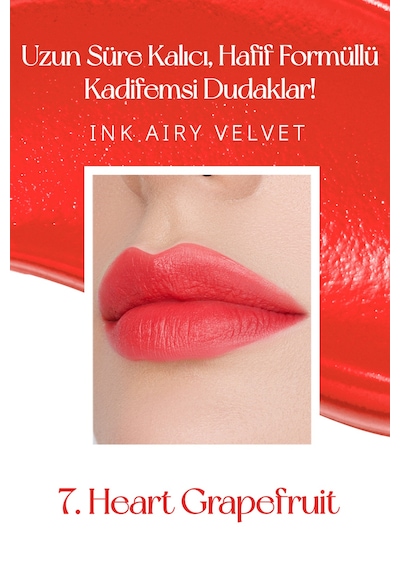 Peripera Ink Airy Velvet Ruj 7 Heart Grapefruit