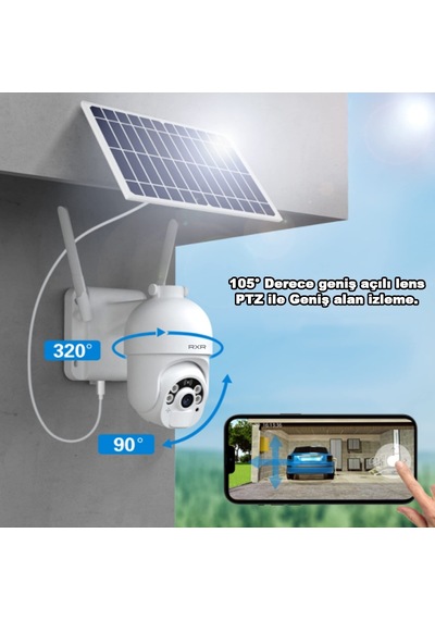 S10-PRO 4G Sim Kartlı Pilli Solar Dış Ortam 360° Güvenlik Kamera