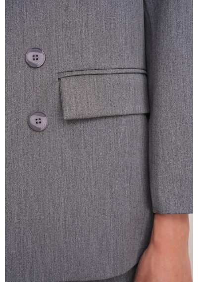 Mixray 4745 Kadın Oversize Blazer Ceket Antrasit