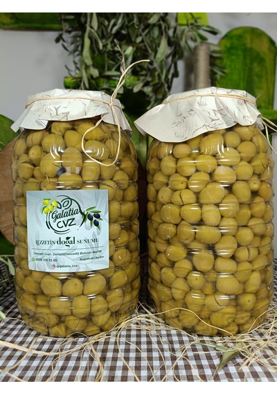 Aydın Yöresi Manzalina Cinsi Sofralık Tatlandırılmış Kırma Yeşil Zeytin 4 Kg