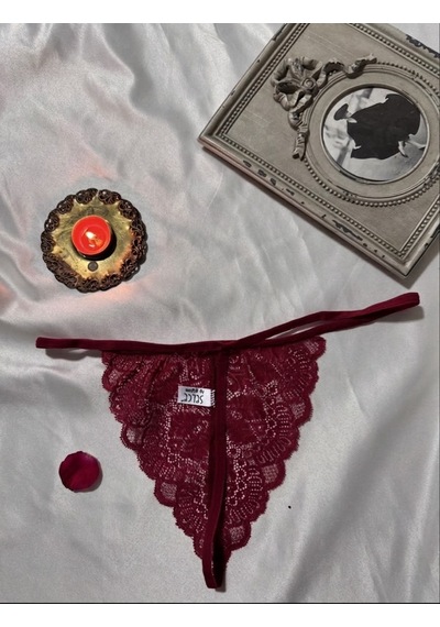 Trend Dokunuş Kadın 4'lü Bordo-koyu Kırmızı Dantelli Pamuklu Külot