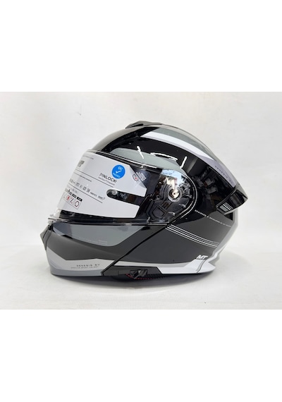 Mt Kask Genesis Sv B12 Raccoon Çene Açılır Kask Parlak Renk Çok Renkli