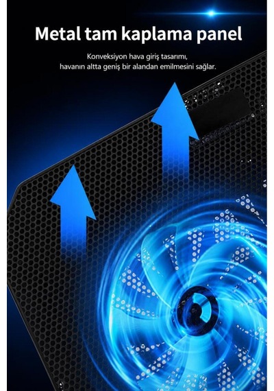 Laptop Soğutucu Çift Fanlı Ayarlanabilir Dizüstü Bilgisayar Soğutma Fanı Cf02