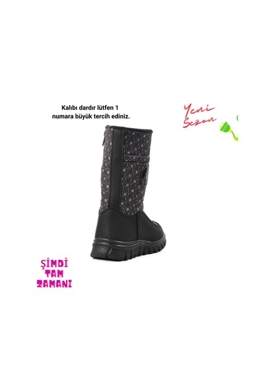 Cool Maria-p Fuşya İçi Polarlı Çocuk Kar Botu Yeni Sezon Siyah