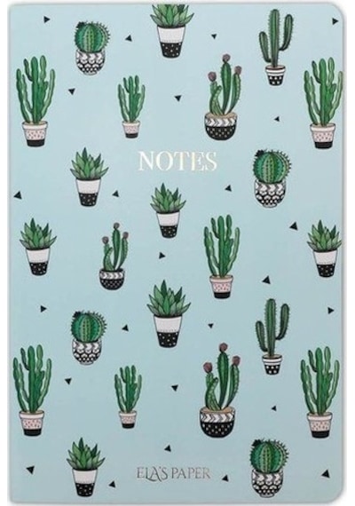 Kaktüs Mavi Notebook - Defter