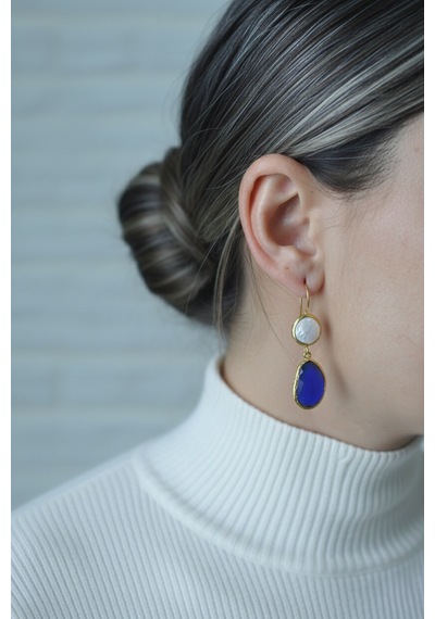 Kadir Jewellery 22 Ayar Altın Kaplama Kadın İnci Küpe -el İşçiliği Ve Hipoalerjenik Küpe çok renkli 61073326