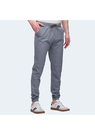 Slazenger NADJA Erkek Cepli Dar Paça Koyu Gri Eşofman Altı