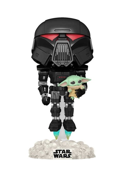 Funko Pop Figür Star Wars Mandalorian Dark Trooper With Child Glow Special Edition 58286