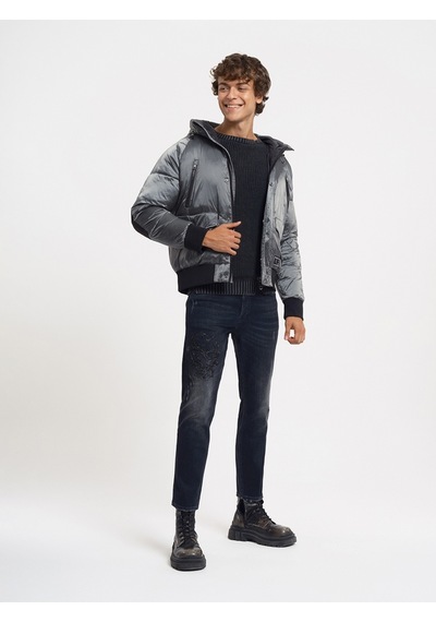 Regular Fit Erkek Mont Gri