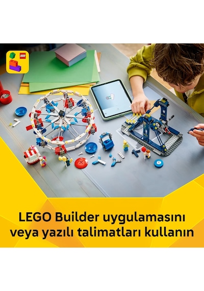 LEGO® Creator 3’ü 1 Arada İkonik Dönme Dolap 31389 - 8+ için UFO Yolculuğu veya Atlıkarınca Olabilen Oyuncak Yapım Seti (916P)