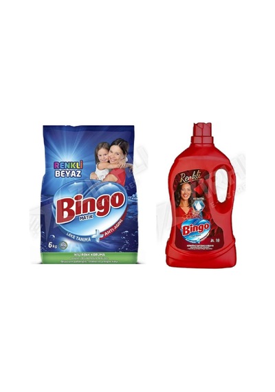 Bingo Tüm Renkler Deterjan 6 Kg+ Renkliler 3lt 2'li Set Diğer