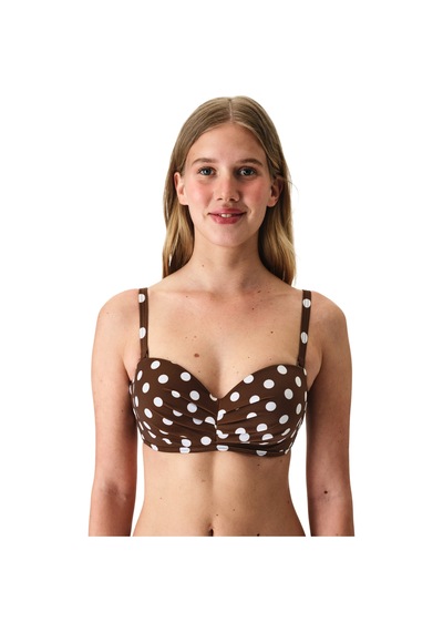 Penti Renkli Polka Dot Lotus Straplez Bikini Üstü