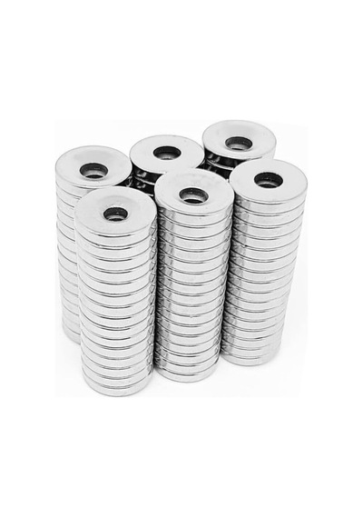 Hobialem 5 Adet - Havşa Delikli, Neodyum Mıknatıs, 15x3 Mm, Çok Güçlü Magnet