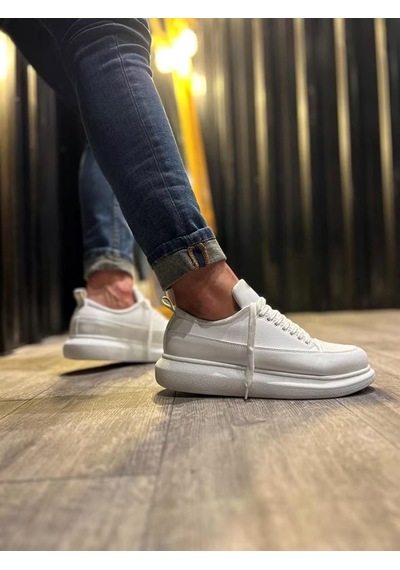 Ay Mood Jy914 Drake Bağcıklı Cilt Erkek Günlük Sneaker Ayakkabı Cbt Beyaz