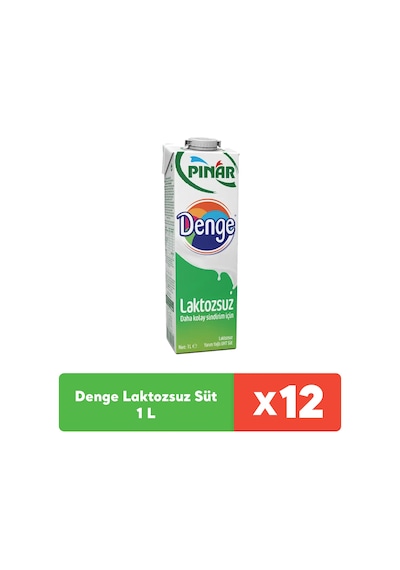 Denge Laktozsuz Süt 1 L X 12 Adet