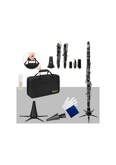 Midex BNS-4000 Pak Sol Klarnet 4 Yüzüklü Stand Full Set