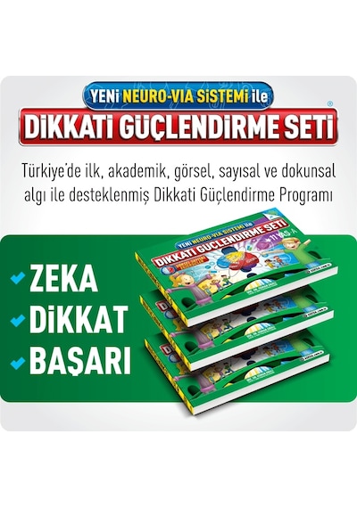 Yeni Neuro-Via Sistemi İle Dikkati Güçlendirme Seti 11 Yaş - Osman Abalı - Adeda
