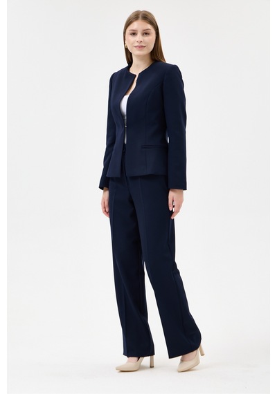 Velnara Moda Lacivert Klasik Kadın Takım Elbise-sıfır Yaka Ceket & Boru Paça Cepli Pantolon Lacivert - 927010459 Lacivert Velnara Moda Lacivert Klasik Kadın Takım Elbise-sıfır Yaka Ceket & Boru Paça Cepli Pantolon Lacivert - 927010459 Lacivert