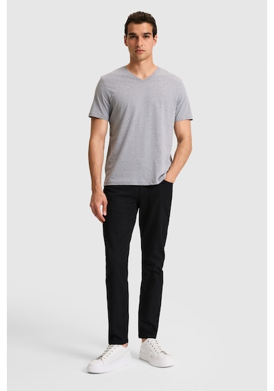 U.s. Polo Assn. Erkek Gri Melanj Tişört Basic 50326944-vr086