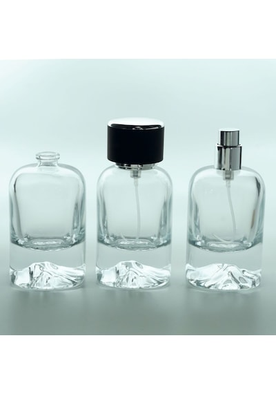 Boş Parfüm Şişesi 50 Ml Mount Dağ 2 Adet Sprey Aparat İle Kapatılır-kolay Kapama Boş Şişe