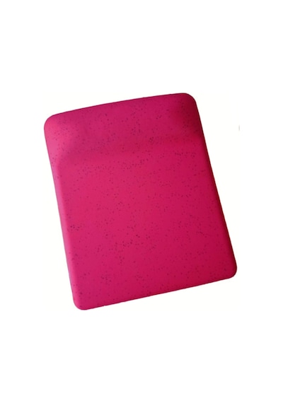 Fuşya Kum Desen Bilek Destekli Kaymaz Taban Bilgisayar Notebook Mouse Pad - Bileklikli Mauspad