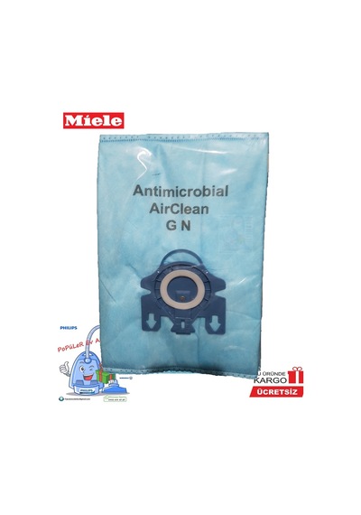 Miele Uyumlu Classic C1 Toz Torbası 4 Adet + (Antimicrobial)